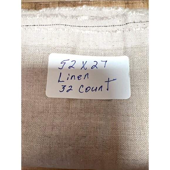 Linen Fabric 32 Count 52" X 27" Material Natural Craft Sewing - Picture 2 of 2